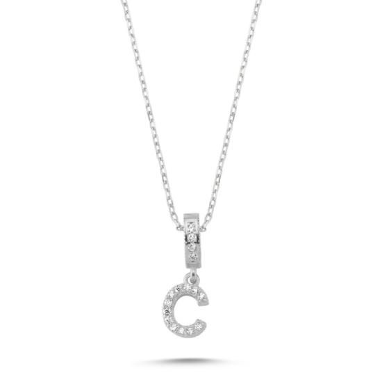 Wholesale -C- Initial CZ Necklace