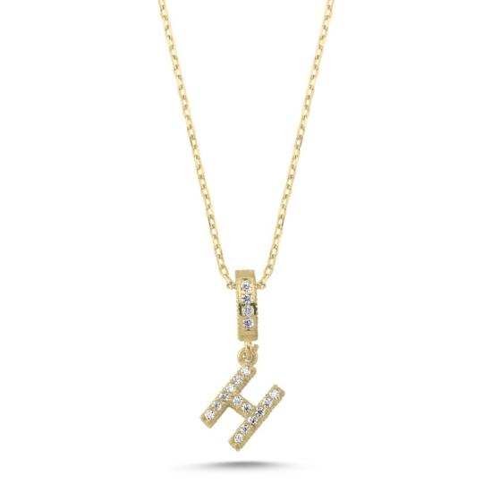 Wholesale -H- Initial CZ Necklace