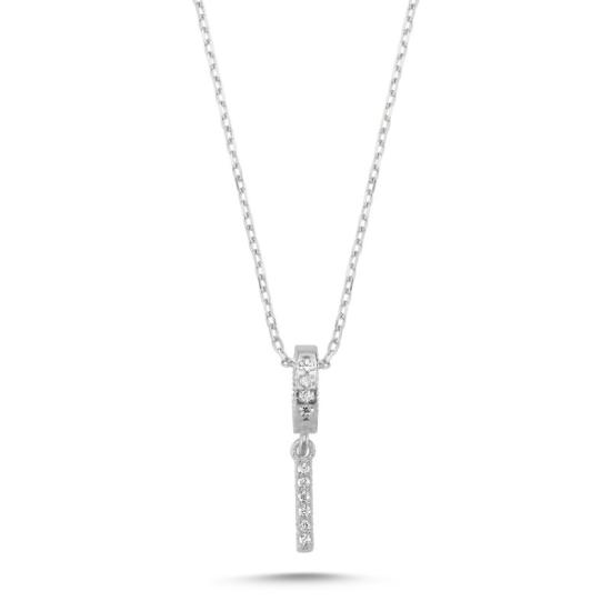 Wholesale -I- Initial CZ Necklace