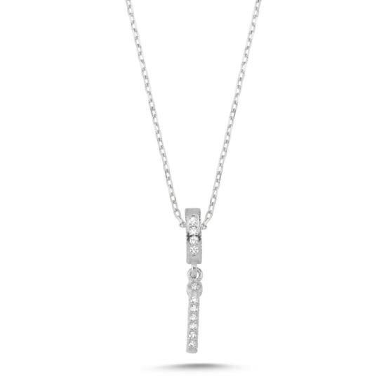 Wholesale -İ- Initial CZ Necklace