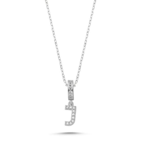 Wholesale -J- Initial CZ Necklace