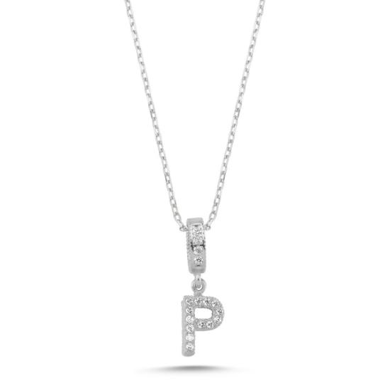 Wholesale -P- Initial CZ Necklace