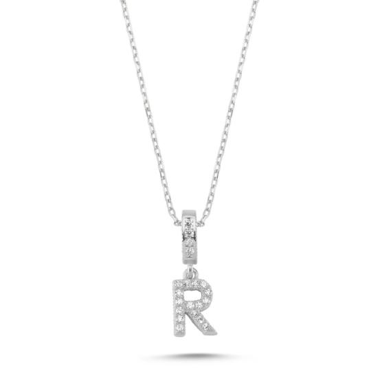 Wholesale -R- Initial CZ Necklace