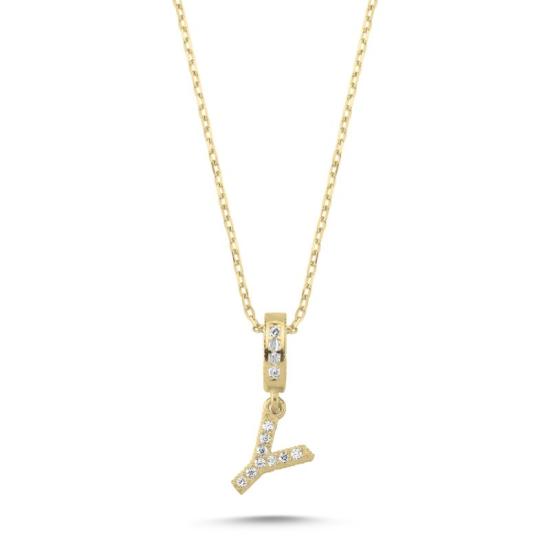 Wholesale -Y- Initial CZ Necklace