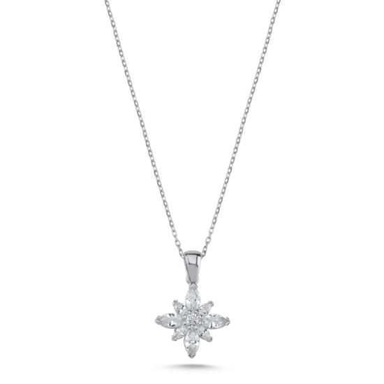 Wholesale Lotus Flower Marquise CZ Necklace