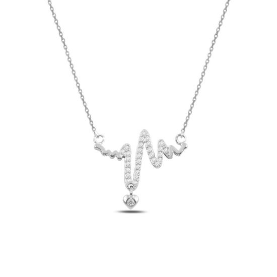 Wholesale Heartbeat CZ Necklace