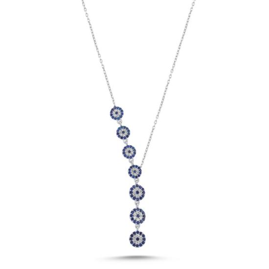 Wholesale Evil Eye CZ Dangle Y Necklace