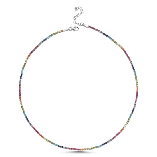 Wholesale Tennis 1.75mm Colored CZ Necklace