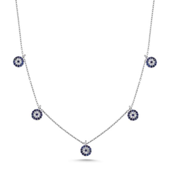 Wholesale Evil Eye CZ Dangle Charm Necklace