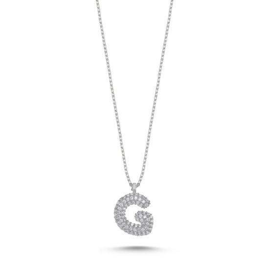 Wholesale -G- Initial CZ Necklace