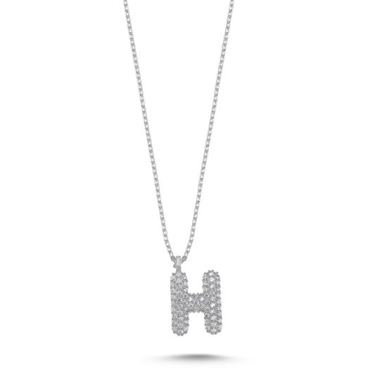 Wholesale -H- Initial CZ Necklace