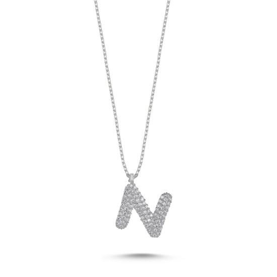 Wholesale -N- Initial CZ Necklace