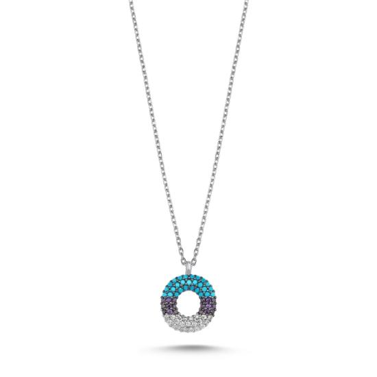 Wholesale -O- Initial Colored CZ Necklace