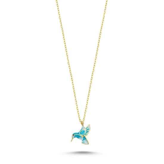 Wholesale Bird Enamel Necklace