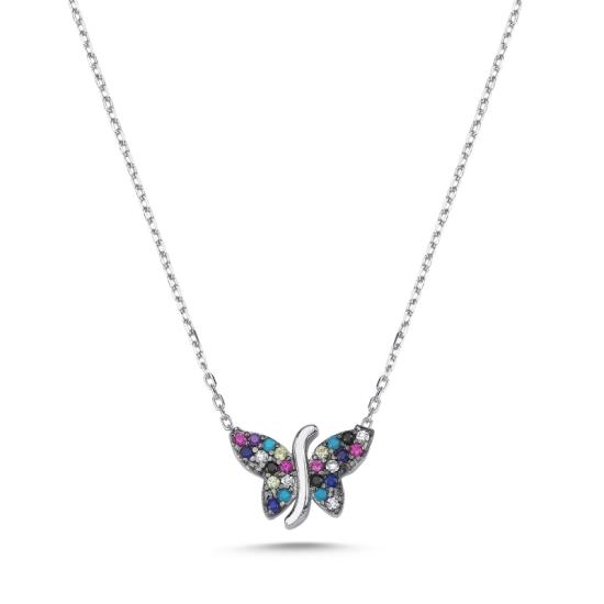 Wholesale Butterfly Mix CZ Necklace