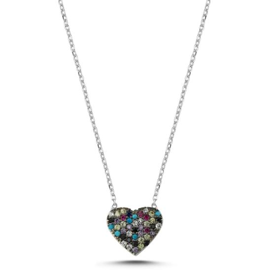 Wholesale Heart Mix CZ Necklace