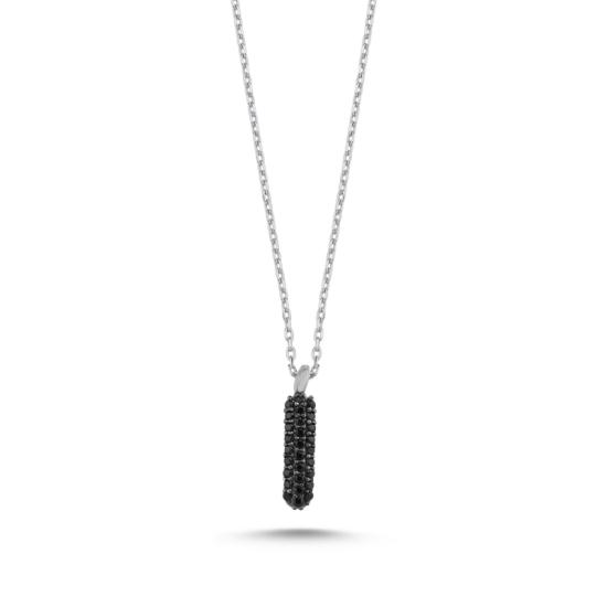 Wholesale -I- Initial Black CZ Necklace