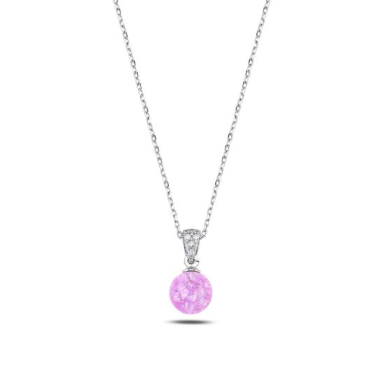 Wholesale Pink Ball Necklace