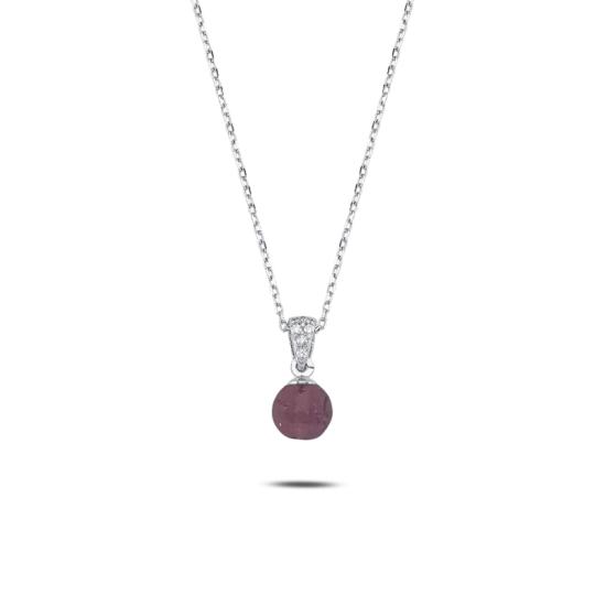 Wholesale Purple Ball Necklace