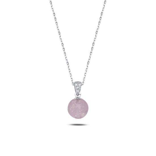 Wholesale Pink Ball Necklace