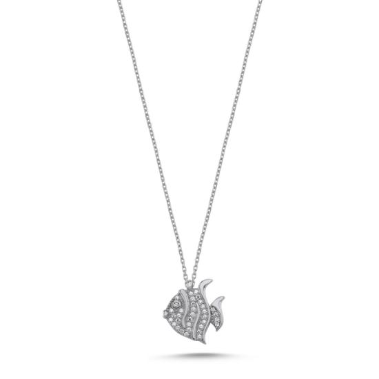 Wholesale Fish CZ Necklace