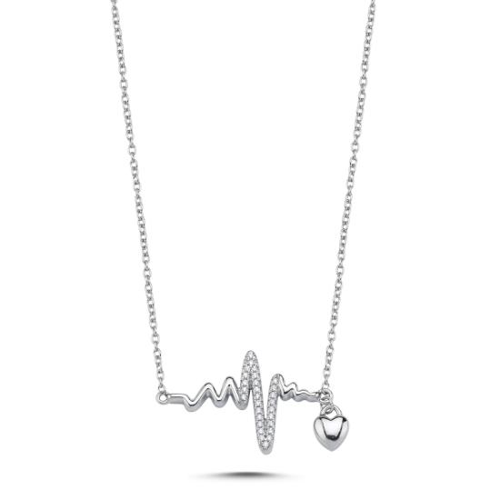 Wholesale Heart Rhythm CZ Necklace