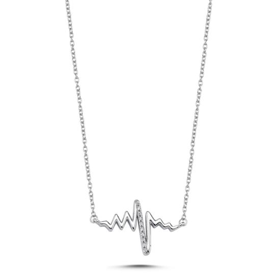 Wholesale Heart Rhythm CZ Necklace