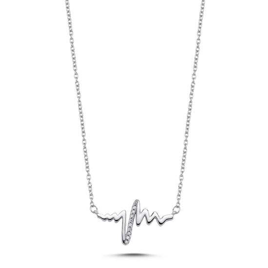 Wholesale Heart Rhythm CZ Necklace