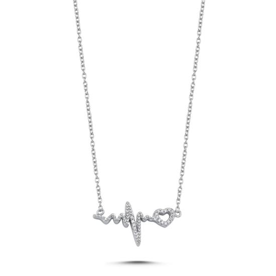 Wholesale Heart Rhythm CZ Necklace