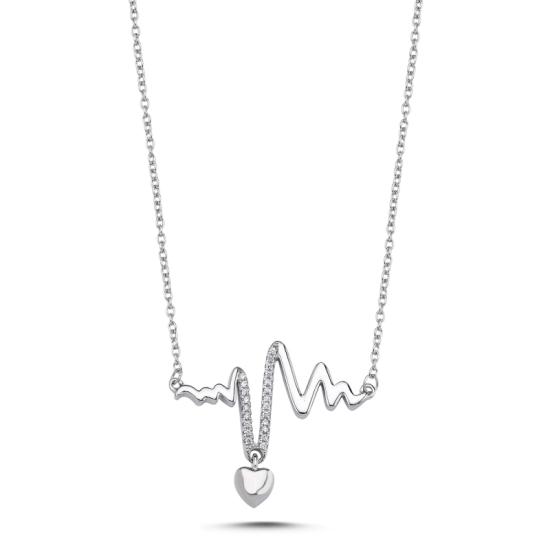 Wholesale Heart Rhythm CZ Necklace