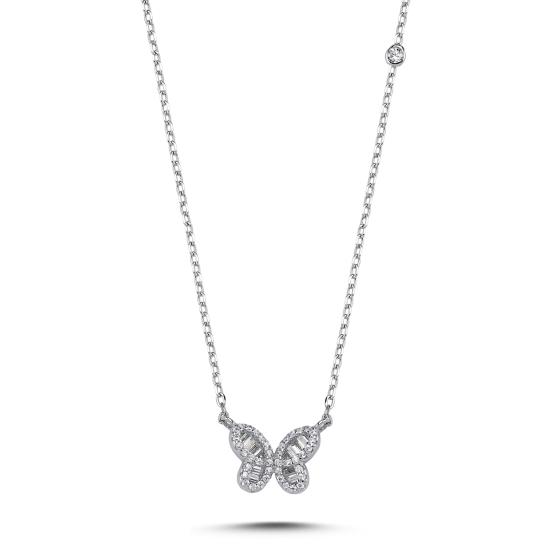 Wholesale Butterfly Baguette & CZ Necklace