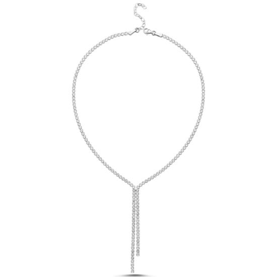 Wholesale Tennis 3mm CZ Y Necklace