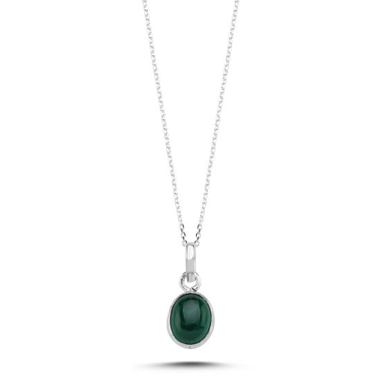 Wholesale Malachite & Oval Natural Stone Necklace