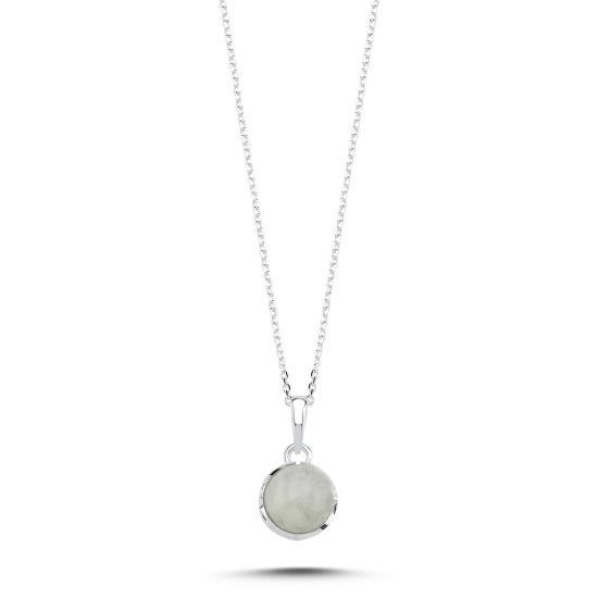 Wholesale Moonstone & Round Natural Stone Necklace