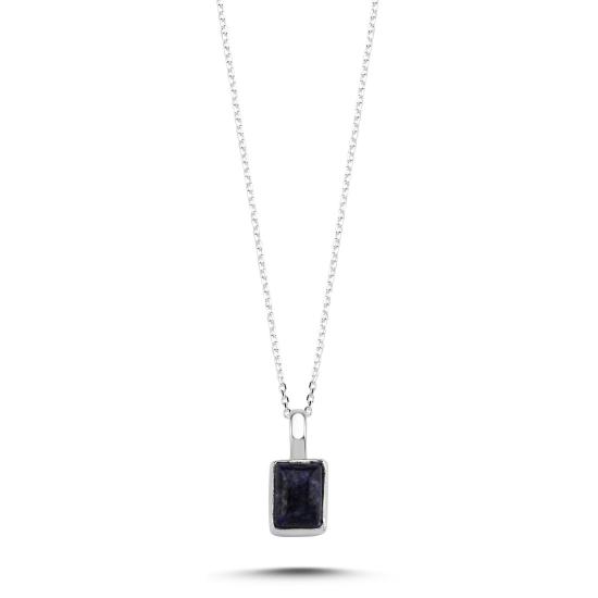 Wholesale Lapis Lazuli & Rectangle Natural Stone Necklace