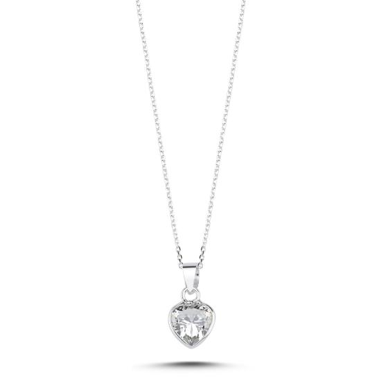 Wholesale Heart & CZ Necklace