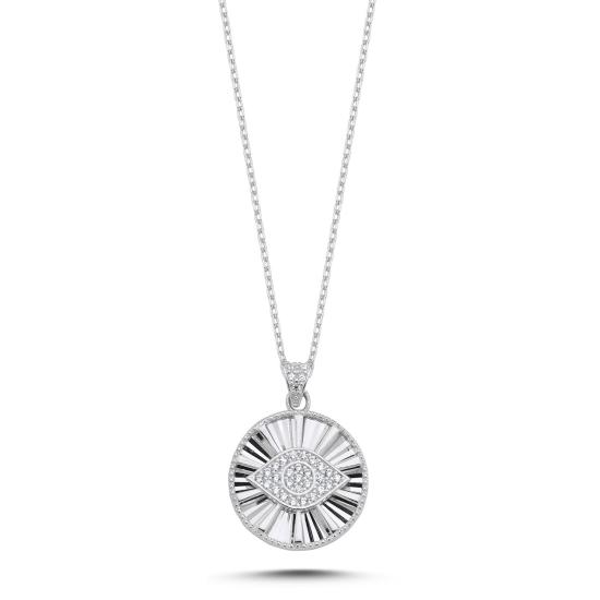 Wholesale Medallion Eye CZ Necklace