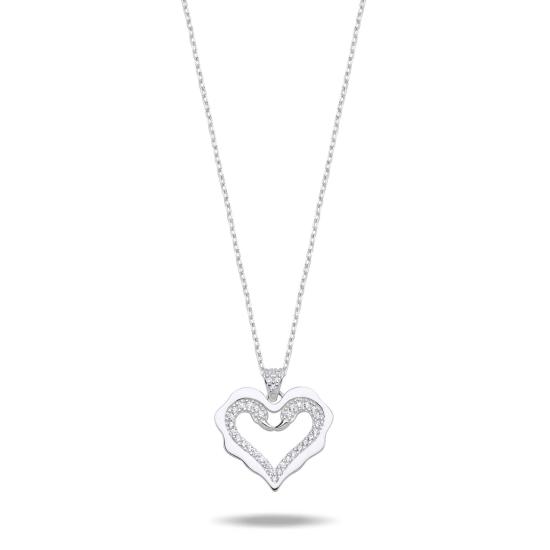 Wholesale Heart & Swan CZ Necklace