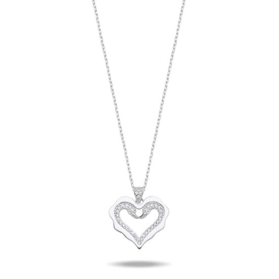 Wholesale Heart & Swan CZ Necklace