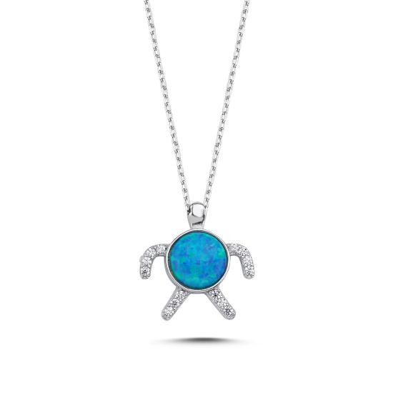 Wholesale Turtle Opal & CZ Necklace