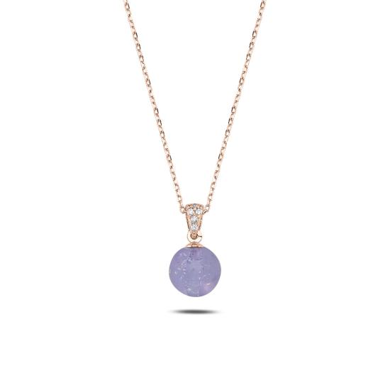 Purple Ball Necklace