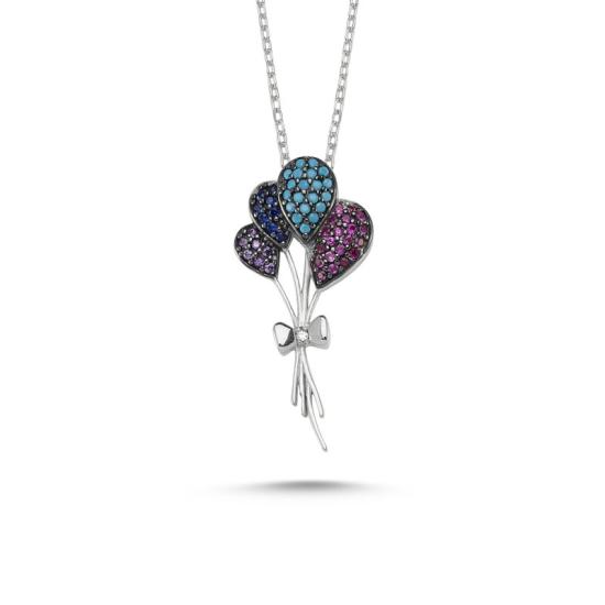 Wholesale Mix Color CZ Balloon Necklace