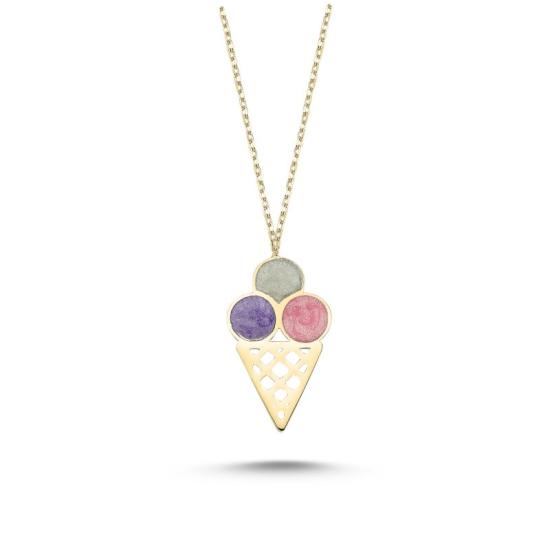 Wholesale Enamel Ice Cream Necklace