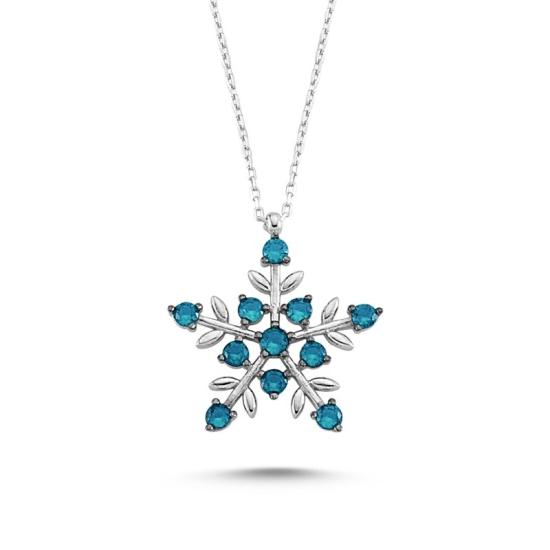 Wholesale CZ Snowflake Necklace