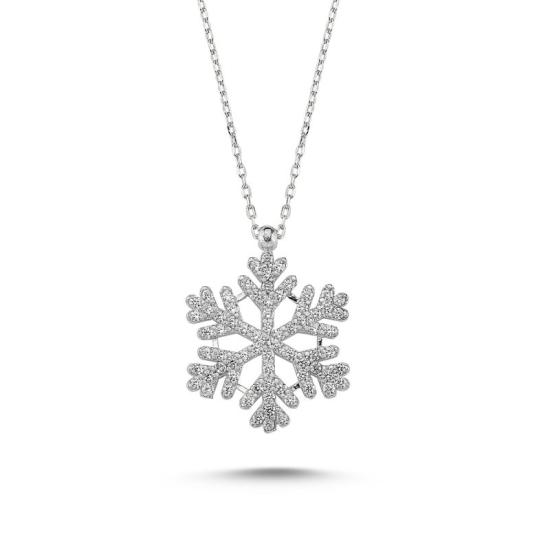 Wholesale Snowflake CZ Necklace