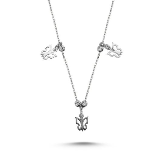 Wholesale Stoneless Butterfly Charm Necklace