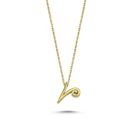 Wholesale -V- Initial Necklace