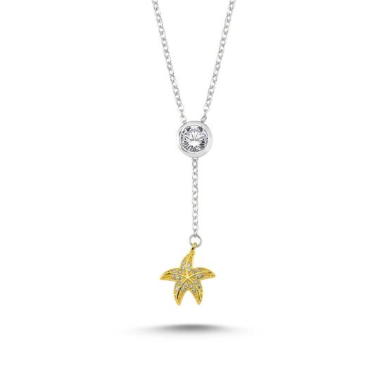 Wholesale Starfish CZ Y Necklace