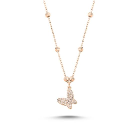 Wholesale Dorica & CZ Butterfly Necklace