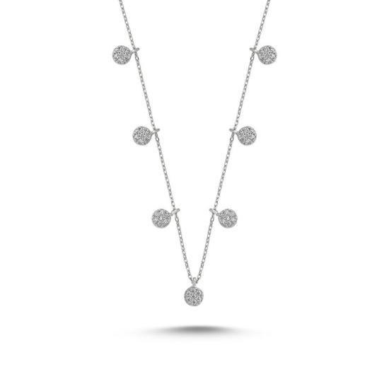 Wholesale Round CZ Charm Necklace